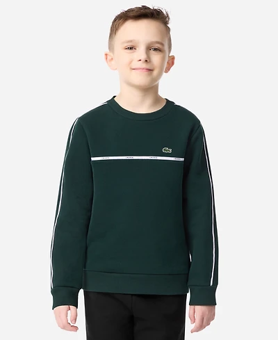 Lacoste Boys 8-20 Micro Taping Crewneck Sweatshirt