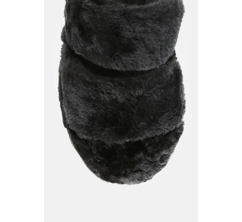 Fur Slip On Womens Flat Women