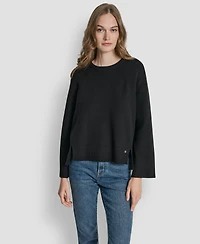 Dkny Jeans Women's High Low Hem Sweater