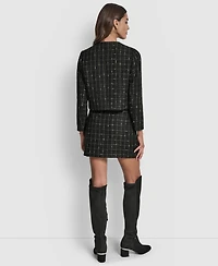Dkny Jeans Women's Cropped Front Pockets Long Sleeves Jacket
