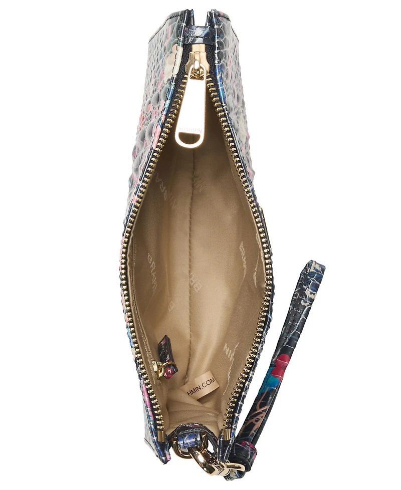Brahmin Daisy Melbourne Embossed Leather Clutch