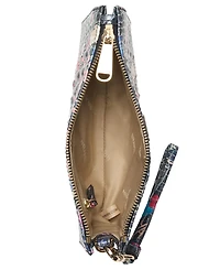 Brahmin Daisy Melbourne Embossed Leather Clutch