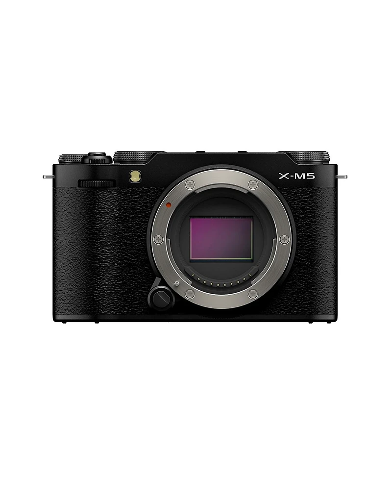 Fujifilm X-M5 Mirrorless Camera, Black, Bundle with 128GB Memory Card, Extra Battery, Tripod with Ball Head