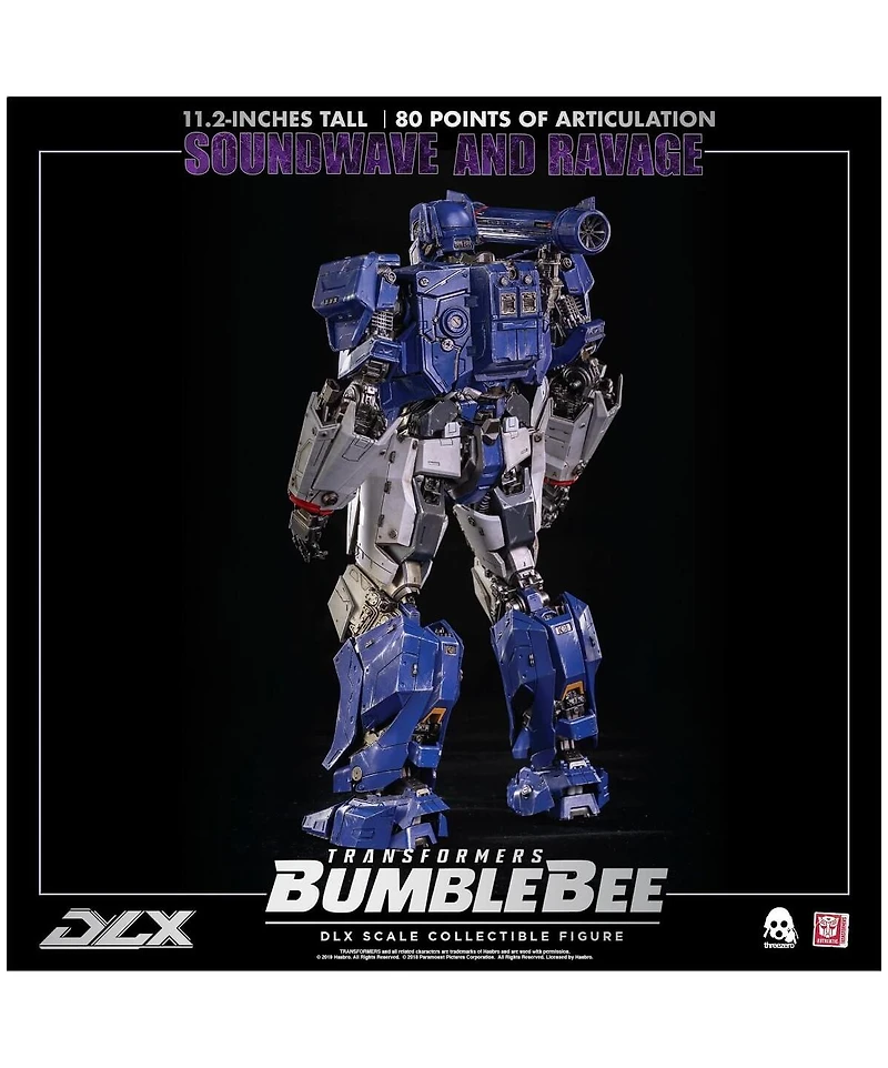 Transformers Soundwave and Ravage Collectible Figure Dlx Scale Collectible Figure | Transformers: Bumblebee | threezero