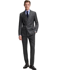 Boss by Hugo Men's Beckham x Checked Wool Slim-Fit Pants