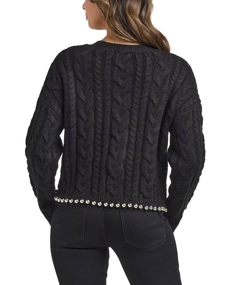 Bcx Women's Crew Neck Pull-On Sweater