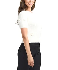 Bcx Women's Short Sleeve Crew Neck Sweater