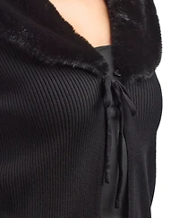 Bcx Women's Tie Front Long Sleeve Cardigan Sweater