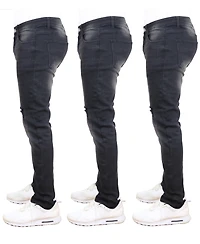 Blue Ice Men's 3-Pack Stretch Ripped Jeans