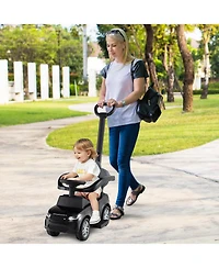 Mecale 3 1 Push Car with Removable Handle and Guardrail for Kids 18-36 Months Old