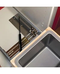 Rev-a-Shelf Double Pullout Bottom Mount Trash Cans 35 qt., Gray, 4WCBM-18DM-2