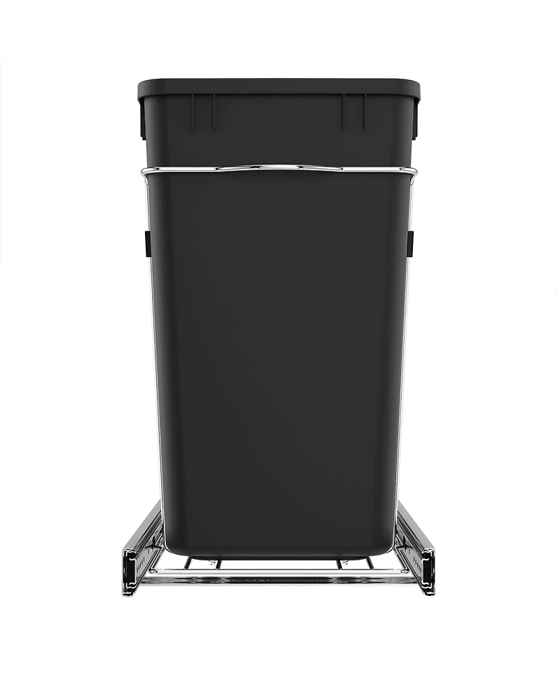 Rev-a-Shelf Double Pullout Trash Can 27 qt. for Kitchen, Black, Rv-15KD-18C S