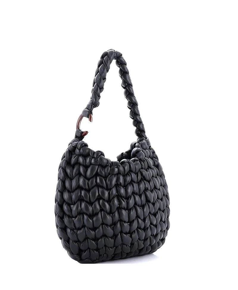 Pre-Owned Chloe Large Wooden C Hobo Woven Leather
