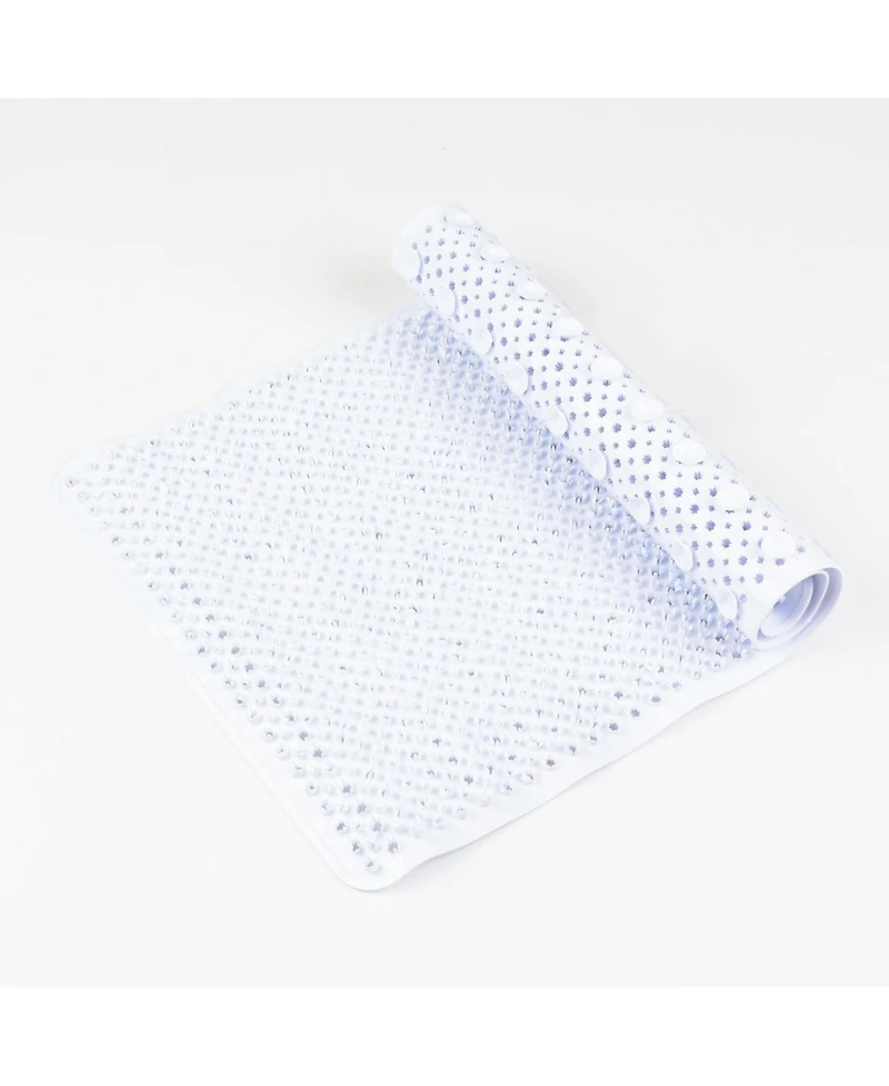 Cameo Non-Slip Bathtub mat, 26" x 15" Grass Texture Shower Mat with Suction Cups and Water Drain Holes, Bpa, LaTeX, Phthalate Free