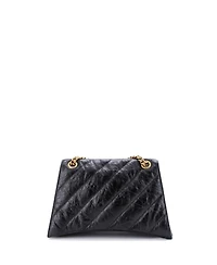 Pre-Owned Balenciaga Crush Chain Flap Bag Quilted Crushed Calfskin