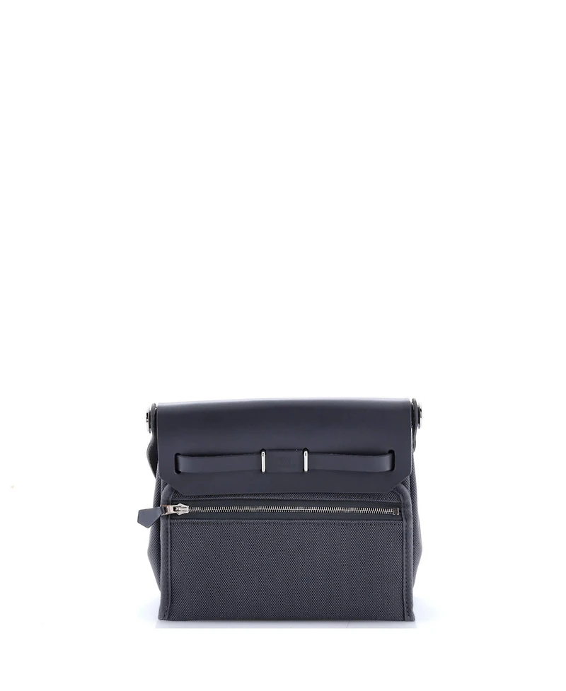 Pre-Owned Hermes 20 Herbag Zip Toile and Leather