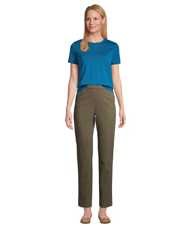 Lands' End Women's Relaxed Supima Cotton Crew Neck T-Shirt
