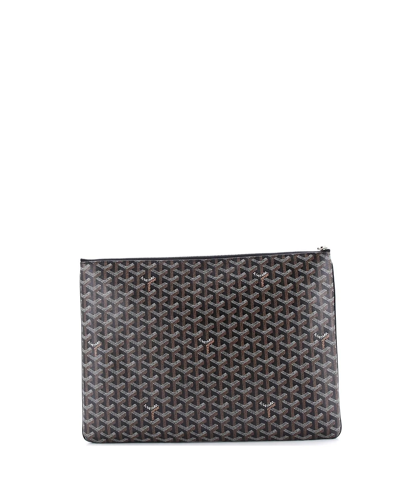 Pre-Owned Goyard Gm Senat Zip Pouch Coated Canvas