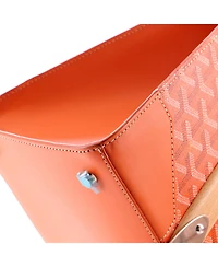 Pre-Owned Goyard Mm Saigon Top Handle Bag Coated Canvas with Leather