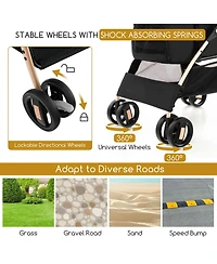 Ecooso 3-In-1 Pet Stroller with Removable Car Seat Carrier