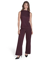 Halston Women's Sleeveless Mock Neck Pull On Top