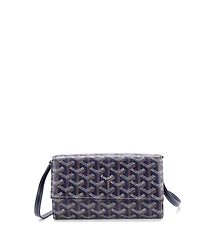 Pre-Owned Goyard Varenne Continental Wallet with Strap Coated Canvas