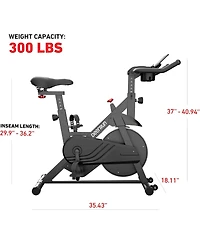 DeerRun Exercise Bike, Indoor Cycling Bike Brake Pad/Adjustable Magnetic Stationary Bike with App,