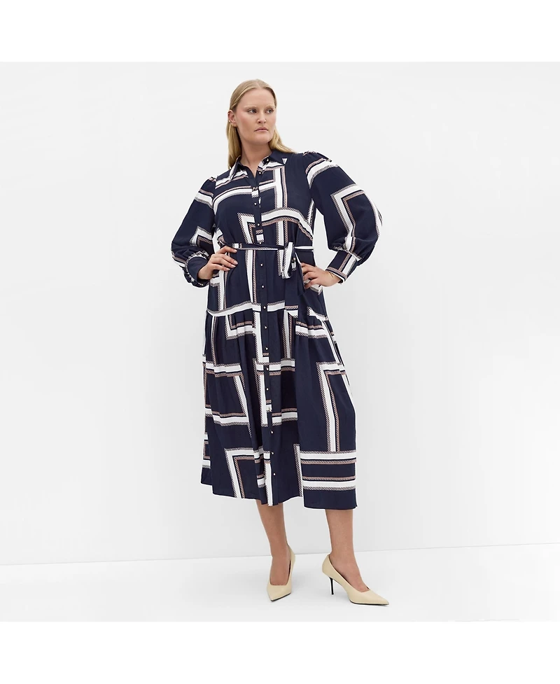 City Chic Women's Kinsley Print Maxi Dress