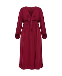 City Chic Women's Ivanna V Neck Maxi Dress