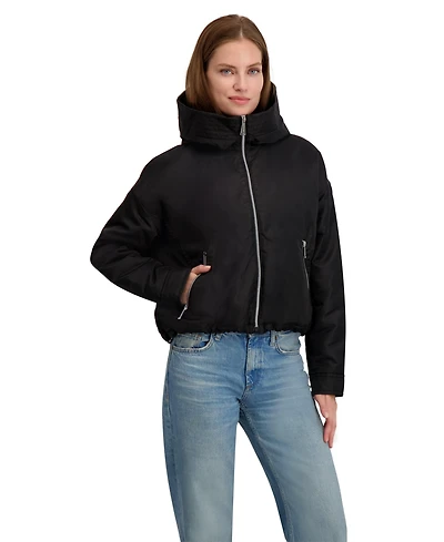 Laundry By Shelli Segal Women's Hooded Bomber Jacket