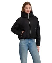 Laundry By Shelli Segal Women's Hooded Bomber Jacket