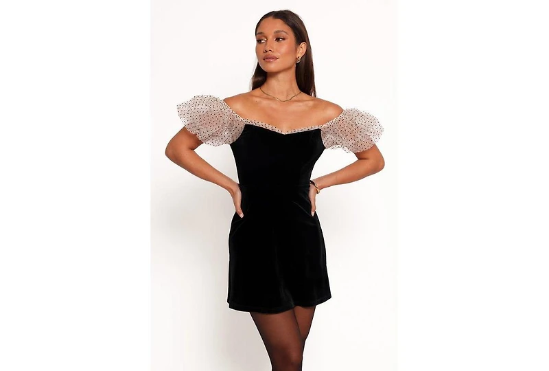 Petal and Pup Women's Ennette Velvet Mini Dress