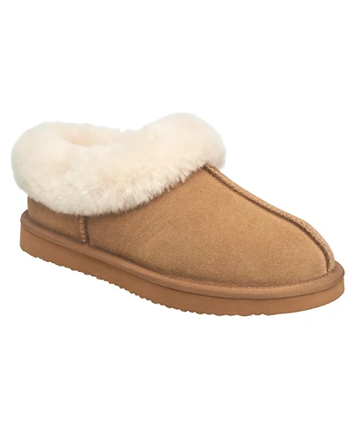 French Connection Women's Fur Closed Slipper