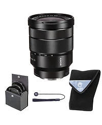 Sony Vario-Tessar T Fe 16-35mm f/4 Za Oss Lens, Black, Bundle with 72mm Digital Essentials Filter Kit and 19x19" Lens Wrap