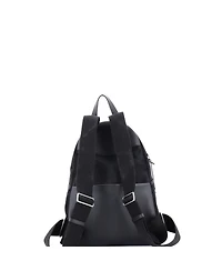 Pre-Owned Hermes Allback Backpack Bivouac Toile with Leather