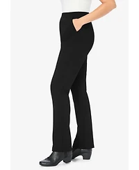 Woman Within Women's Tall Stretch Ponte Knit Pull-On Bootcut Pants