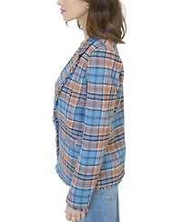 Central Park West Women's Elyse Plaid Fringe Blazer
