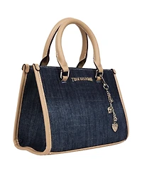 Horseshoe Dangle Colored Denim Tote