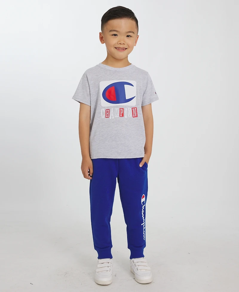 Champion Boys 4T-7 3-Piece T-Shirt, Hoodie and Joggers Set
