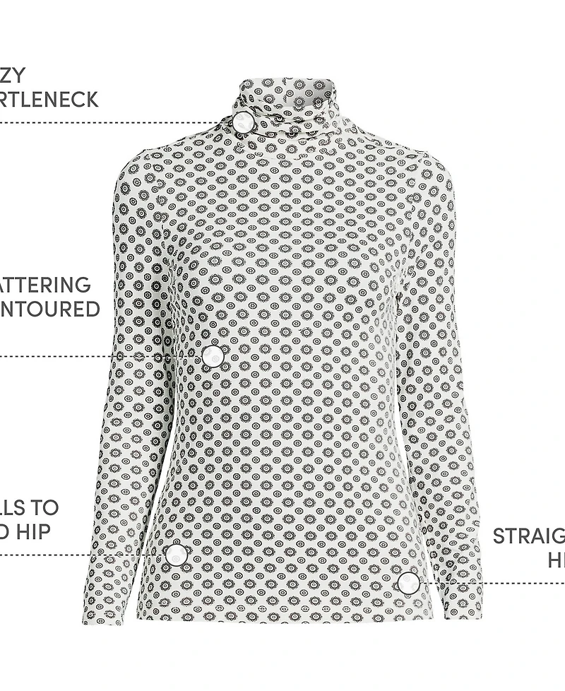 Lands' End Lightweight Jersey Long Sleeve Turtleneck