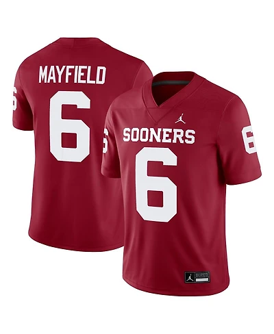 Jordan Men's Baker Mayfield Crimson Oklahoma Sooners Alumni Player Game Jersey