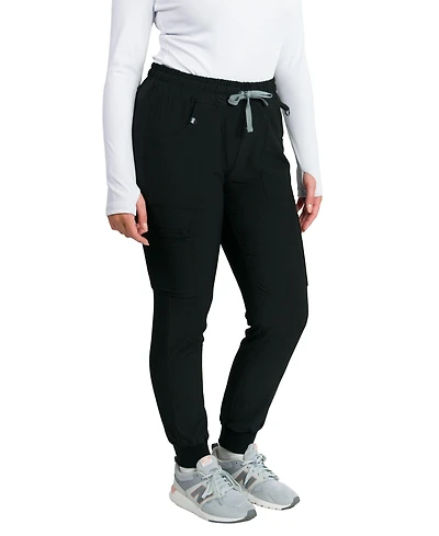 Medgear Women's 4-Way Stretch Jogger Scrubs Pant with 8 Pockets