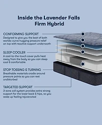 Serta Perfect Sleeper Lavender Falls 12" Firm Hybrid Tight Top Mattress Set, Queen