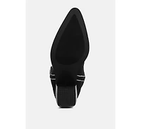 Latafa Rhinestones Embellished Cowboy Boots Women