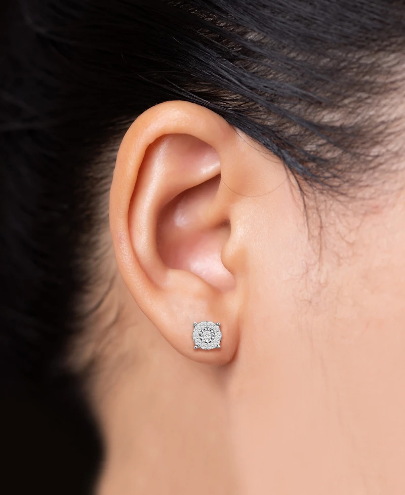Macy's Diamond Earrings (1/4 ct. t.w.) in Sterling Silver