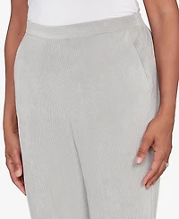 Alfred Dunner Stockbridge Pull-On Corduroy Flat Front Average Length Pant