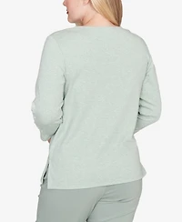 Alfred Dunner Stockbridge Classic Fit Soft Embroidered Pattern Top