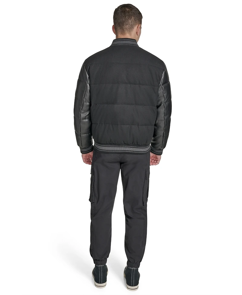 Champion Men's Wool Blend Quilted Puffer Jacket