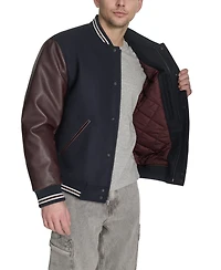 Champion Men's Mixed Media Varsity Jacket