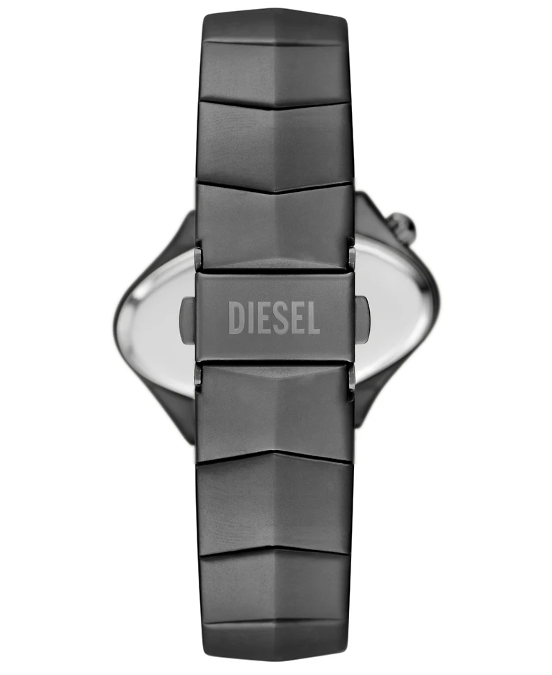 Diesel Men's D-Rush Quartz Three-Hand Gunmetal Stainless Steel Watch, 42mm